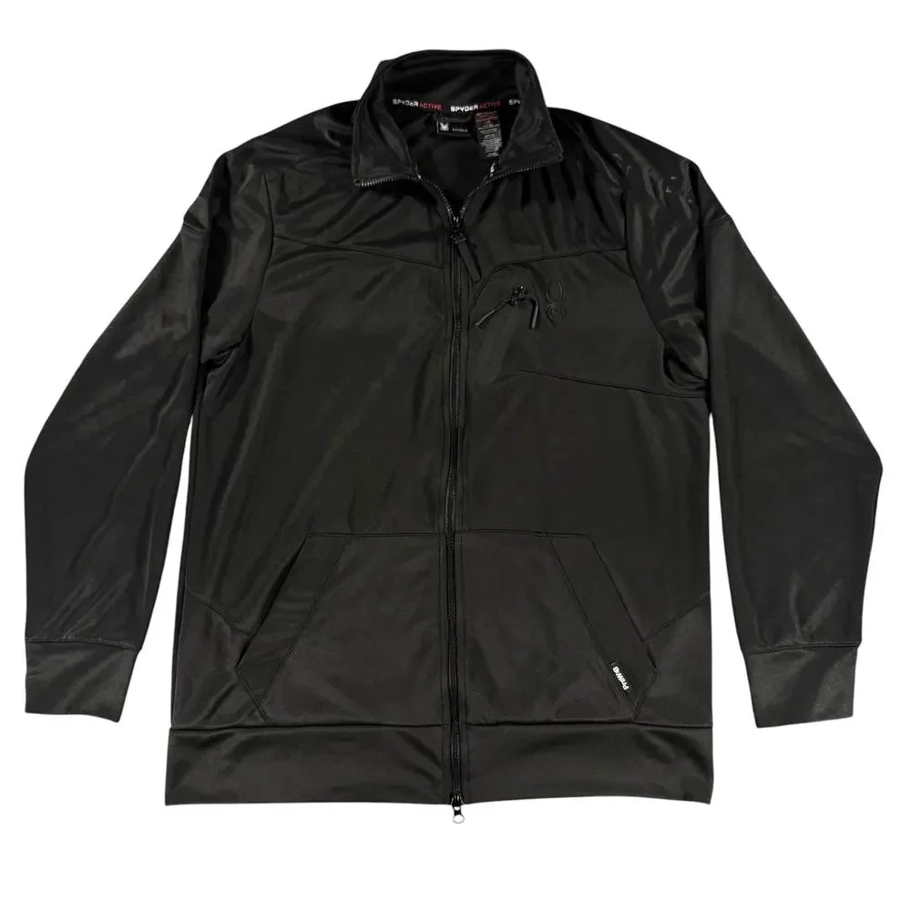 Spyder Proweb Active Black Full Zip Lightweight Track Jacket Size Men’s Large
